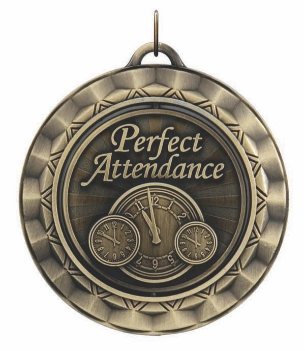 Attendance Spinner Medal, 2 5/16" 2