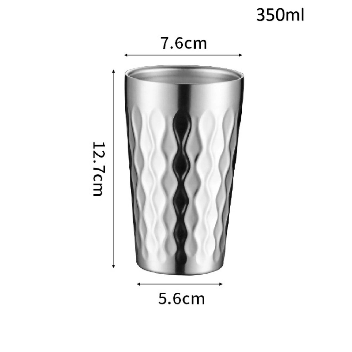 350Ml Stainless Steel Pint Cup Double Wall 2