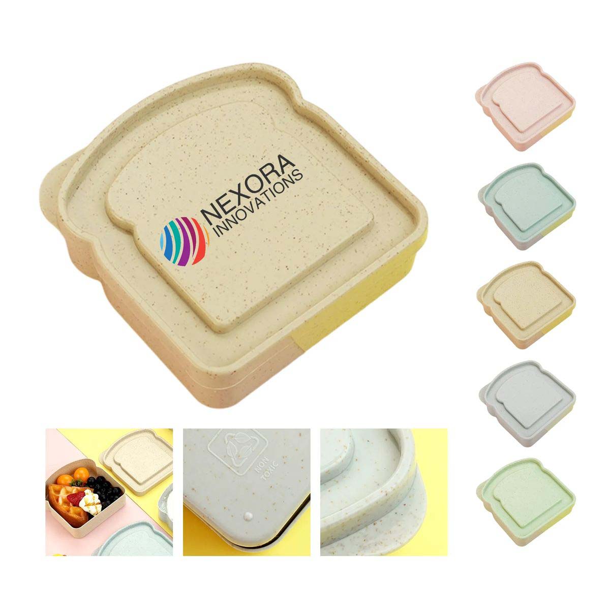 Playful Bread Shaped Food Box for School or Office 8