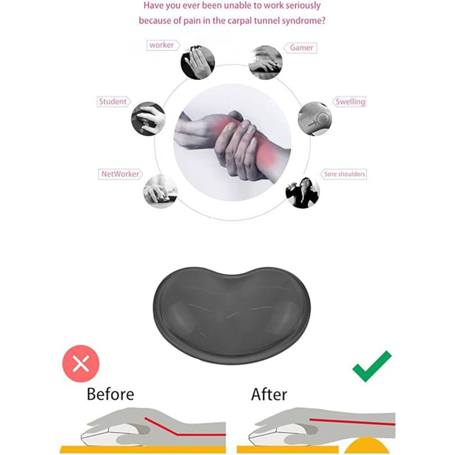 Silicone Wrist Rest Mouse Pad 5