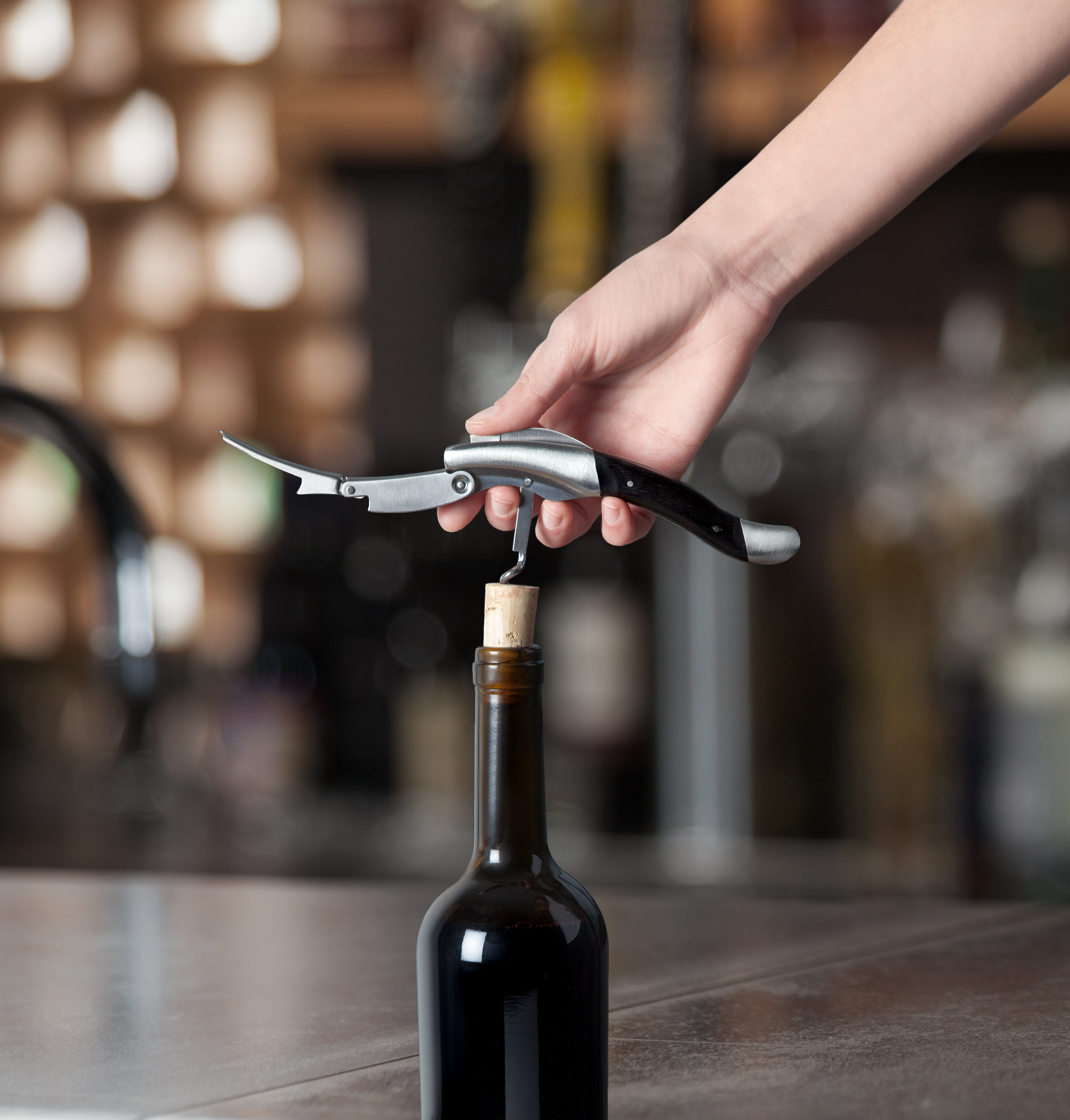 Viski® Admiral™ Oversized Double Hinged Corkscrew 6