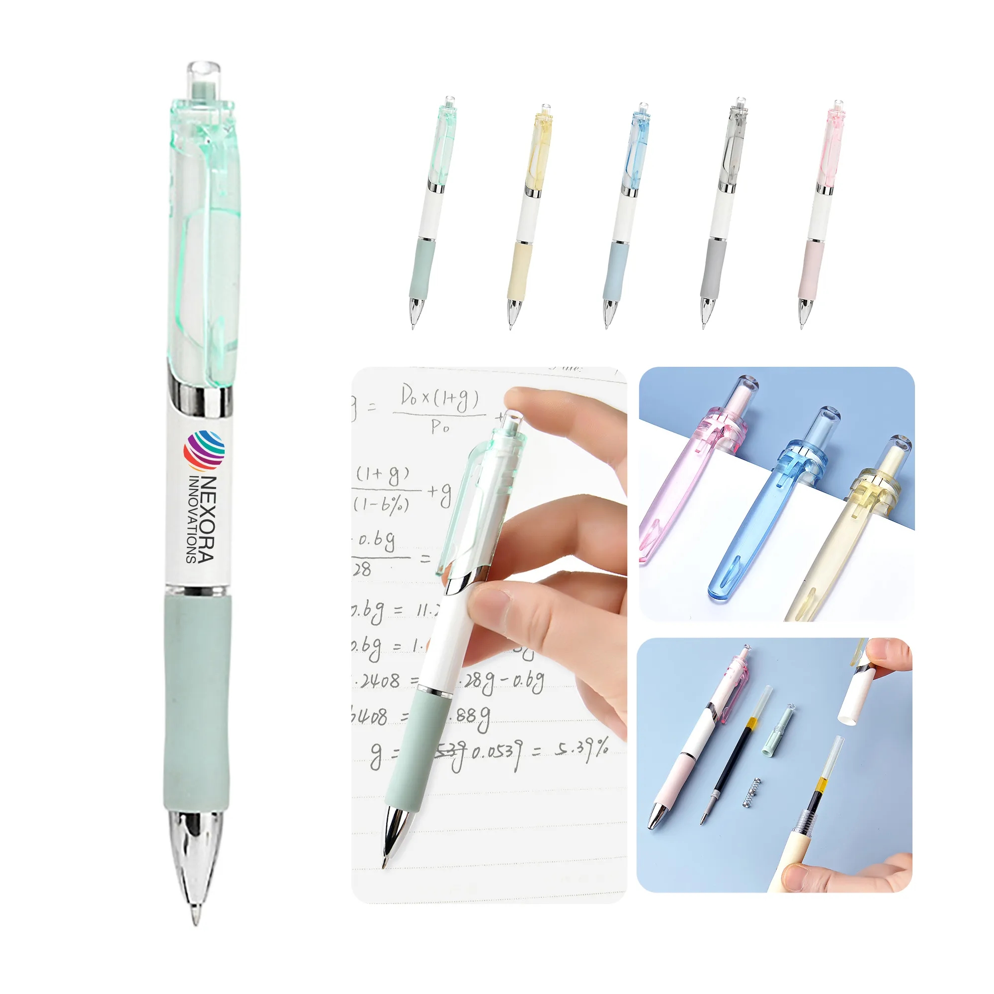Morandi Click-Action Macaron Pen with Precision Tip 4