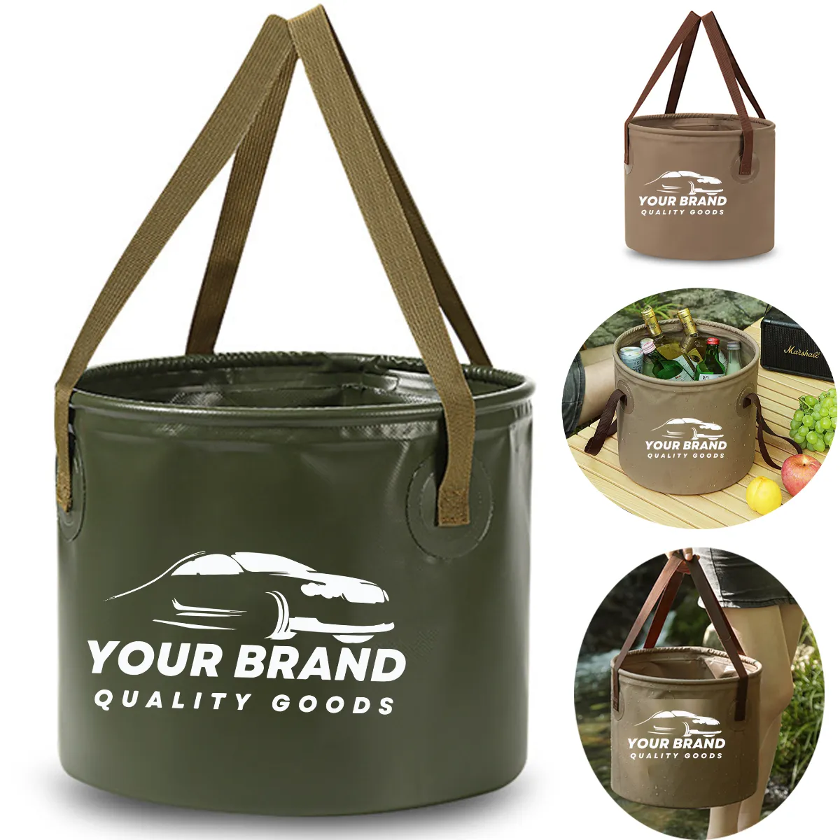 BBQ Accessory Outdoor Foldable Water Container Bucket Bags 6