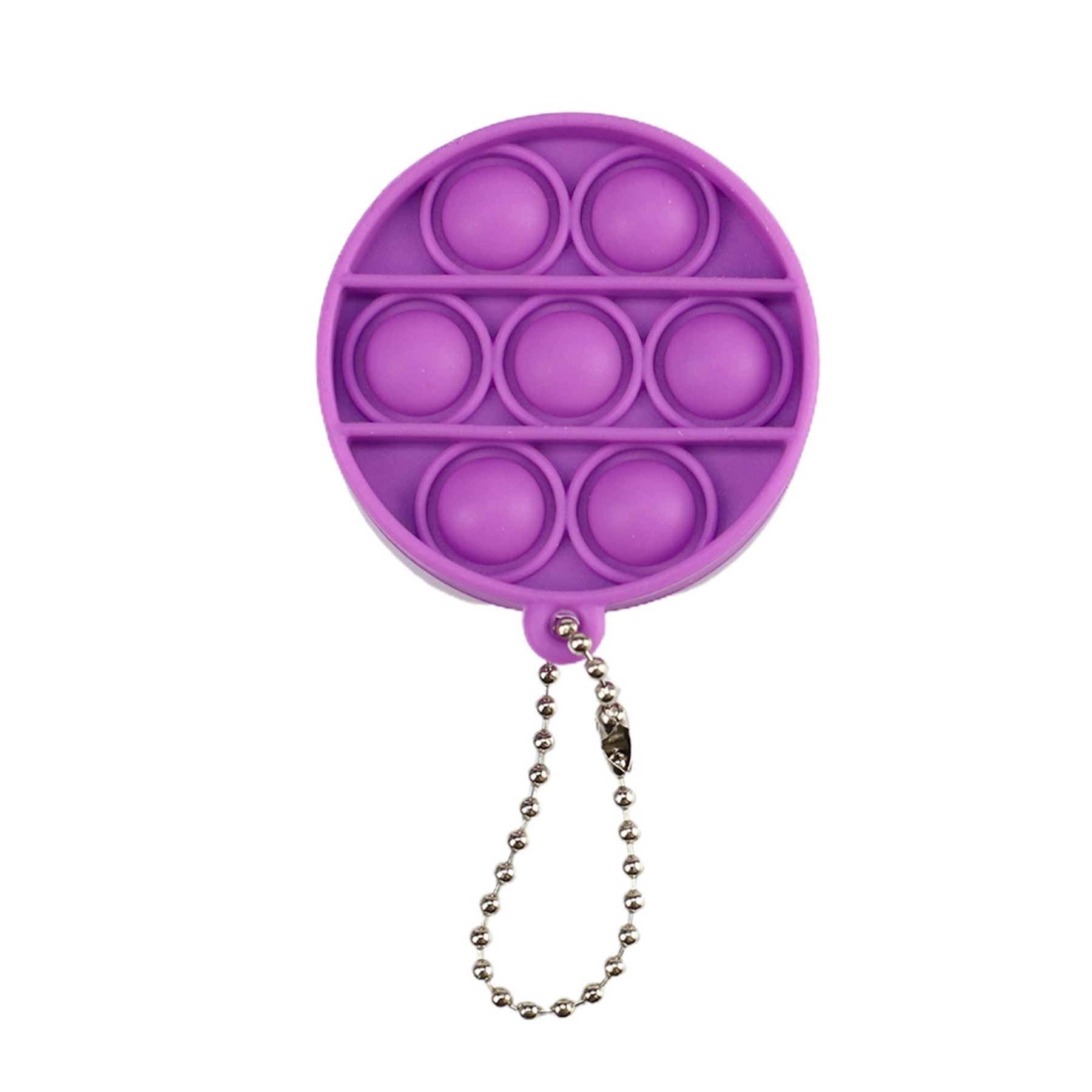Round Push Popping Bubble Keychain 7