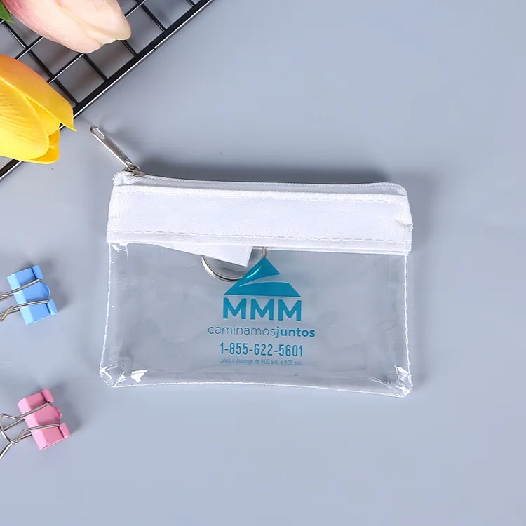 PVC Wallet Coin Purse w/ Key Ring 8