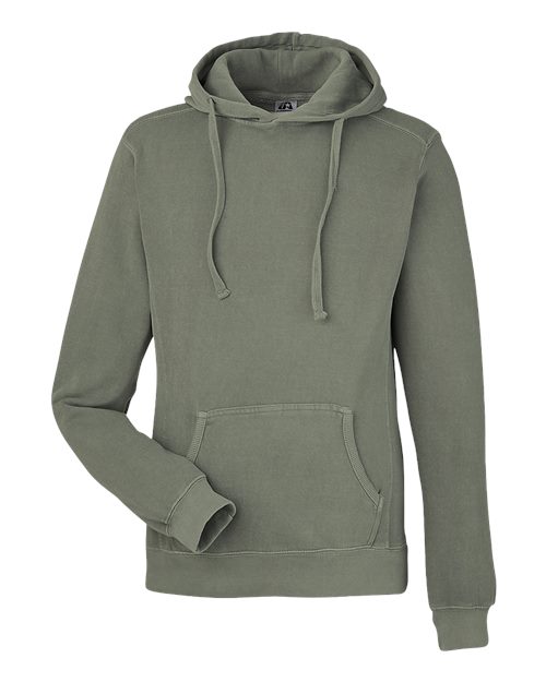 Unisex Pigment-Dyed Fleece Hooded Sweatshirt - 8730 21