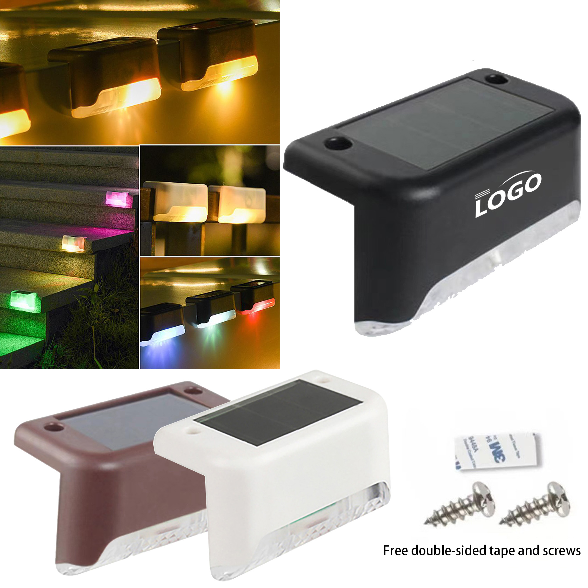 Outdoor Solar Deck Lights Solar Step Lights Waterproof Led 3