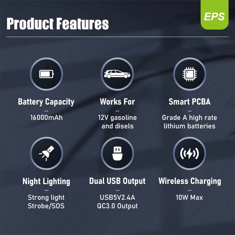 Intelligent Jump Starter Power Bank 16000mAh 2