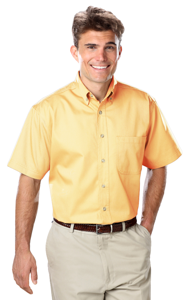 Men's S/S 100% Cotton Twill Shirt 33