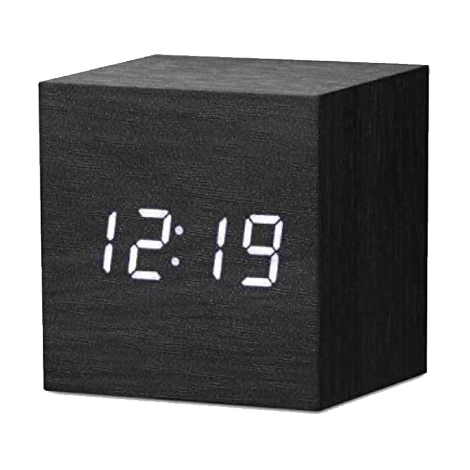 Wooden Cube Digital Alarm Clock 8