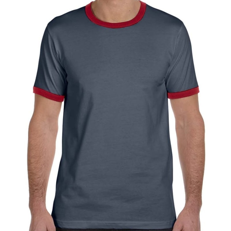 Bella Mens Jersey Short-Sleeve Ringer T-Shirt 1