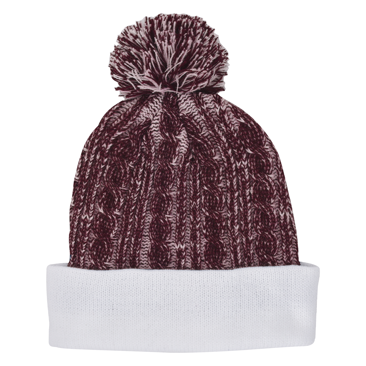 Casey Cable Knit Pom Beanie With Cuff 4