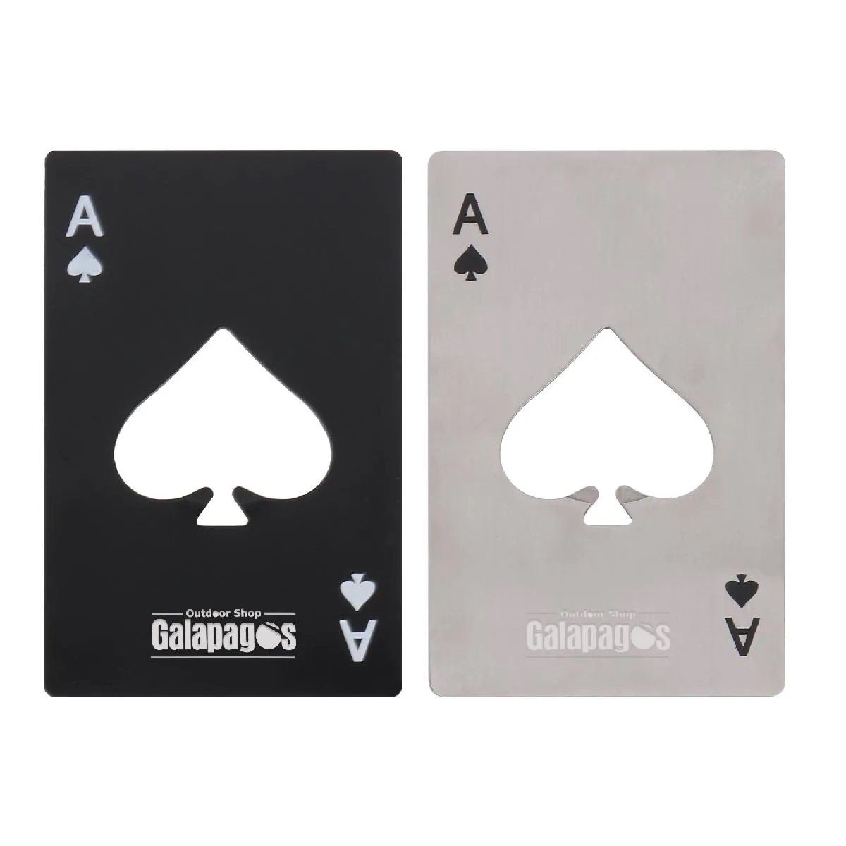 STAINLESS STEEL POKER SHAPE CREDIT CARD BOTTLE OPENER 1