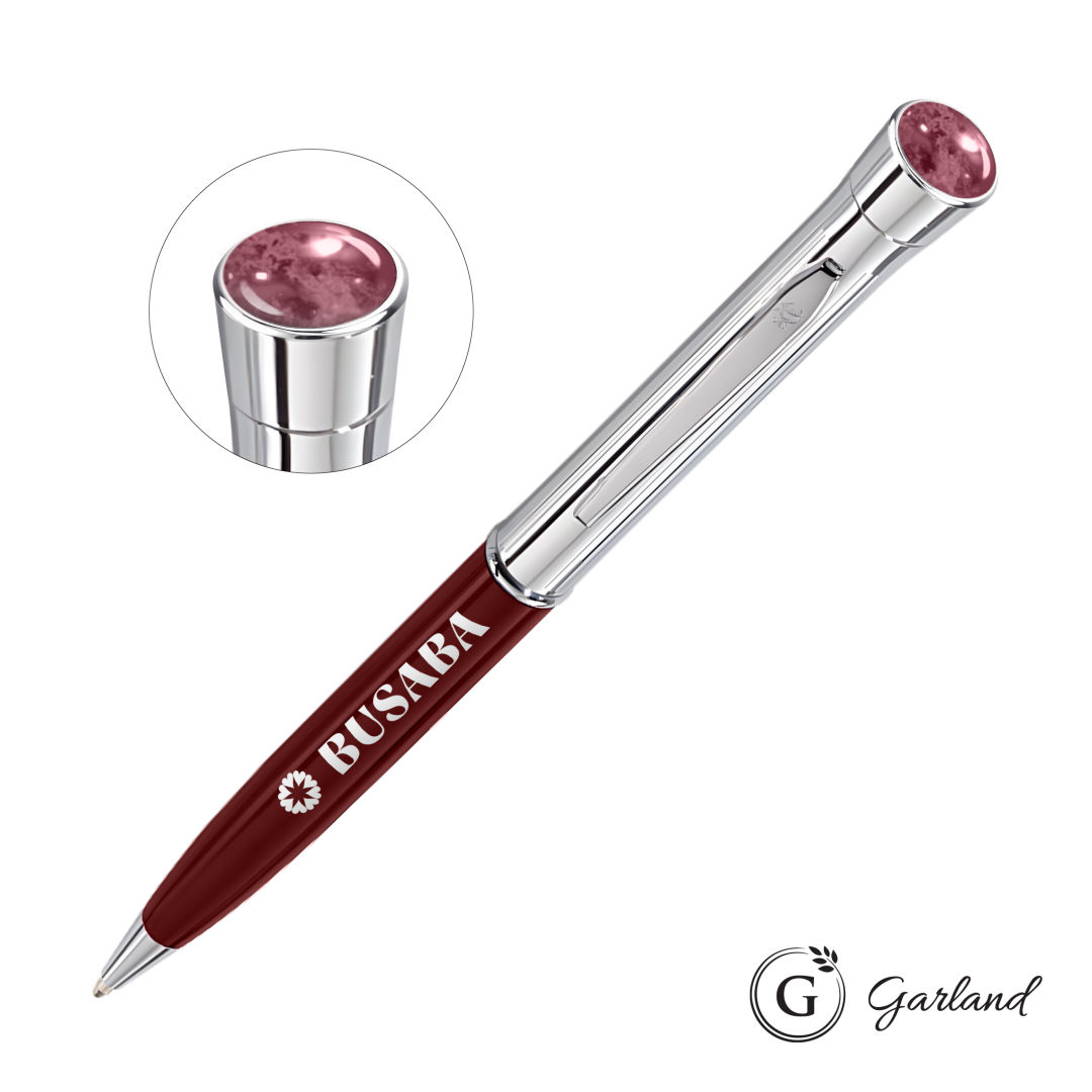 Garland® Monogram Aura Twist Ballpoint Pen - Chrome 21