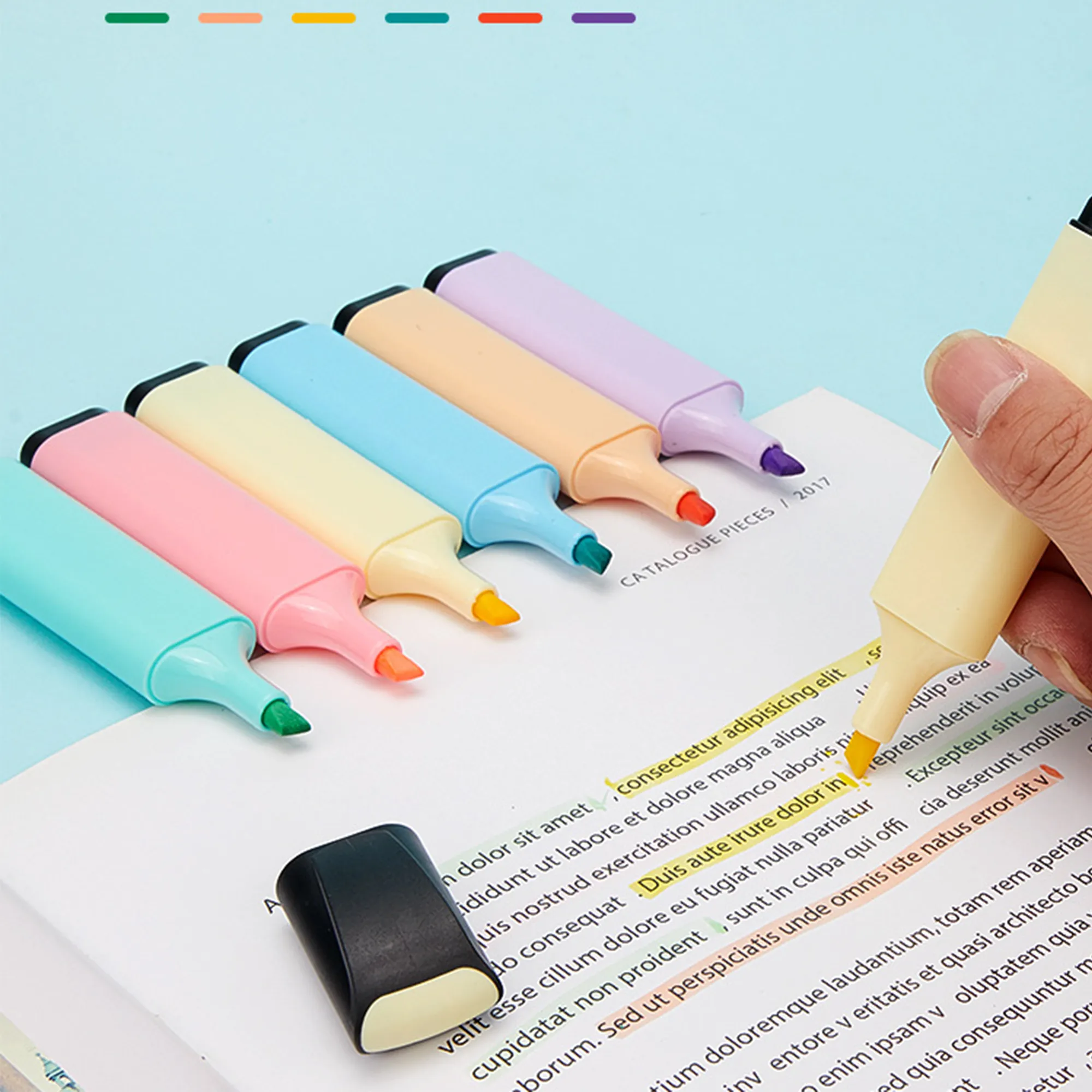 Highlighter Set Logo Printed for Office School Use 3