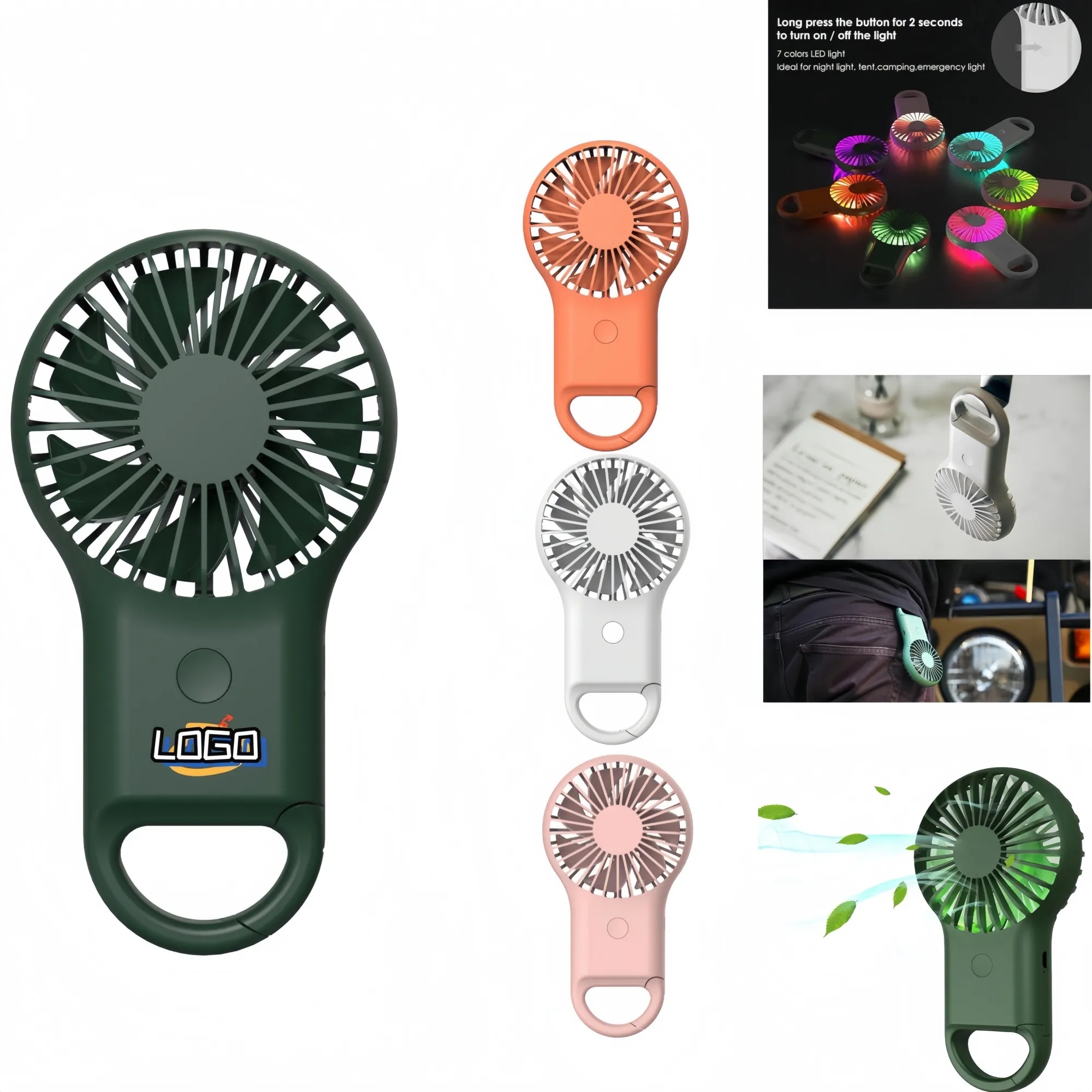 Mini USB Rechargeable LED Light Fan 3
