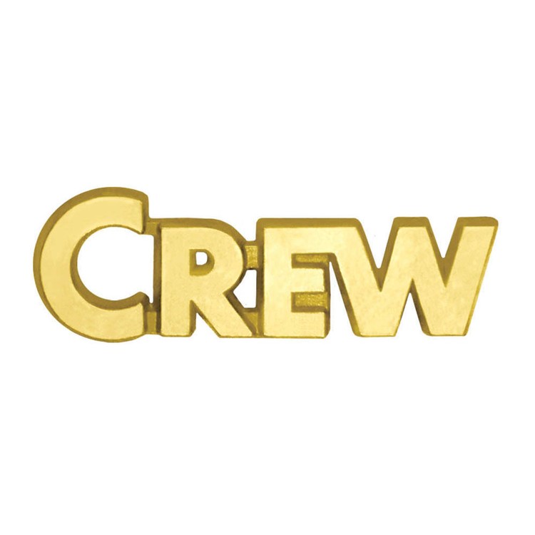 Crew Bright Gold Chenille Lapel Pin