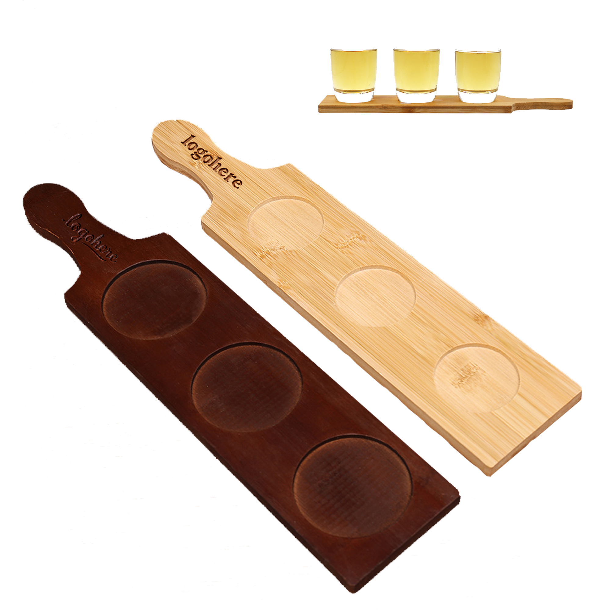 Wooden Shot Glass Tray 2