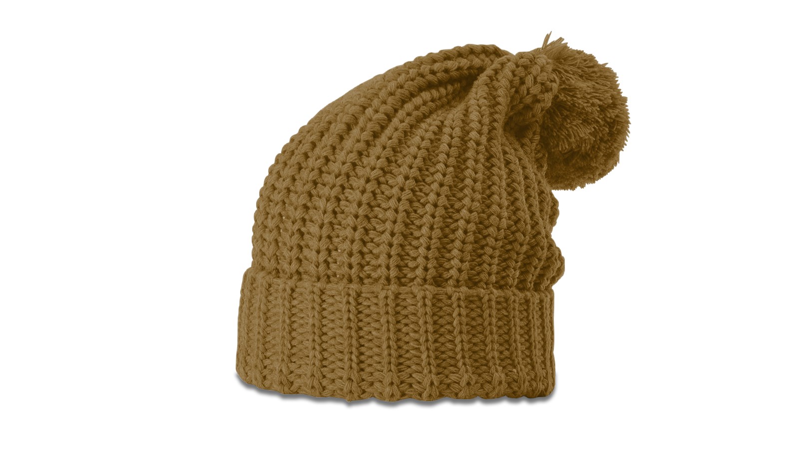  Chunk Cable Beanie with Cuff & Pom 3
