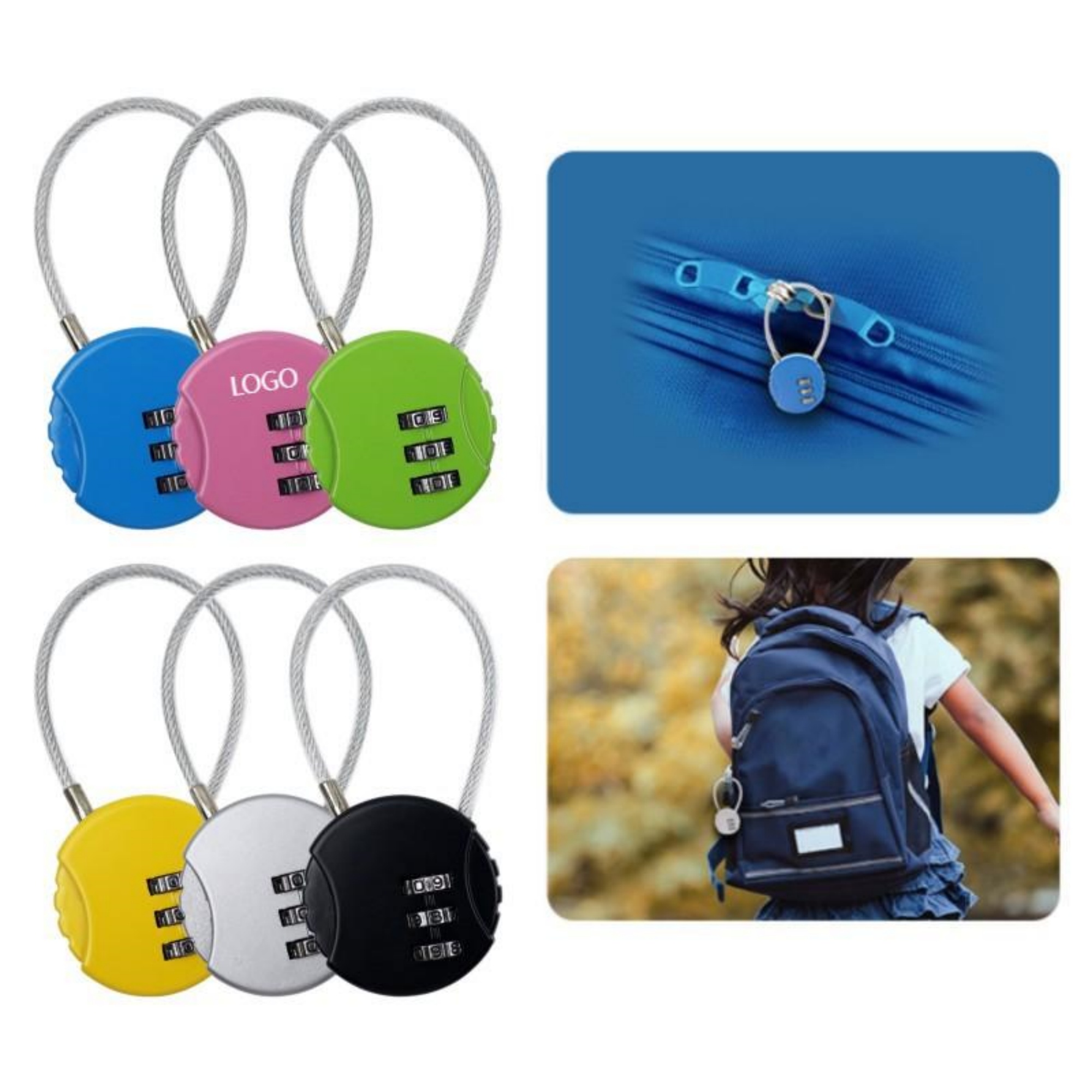 Portable Resettable Bag Luggage Gate Lock 2