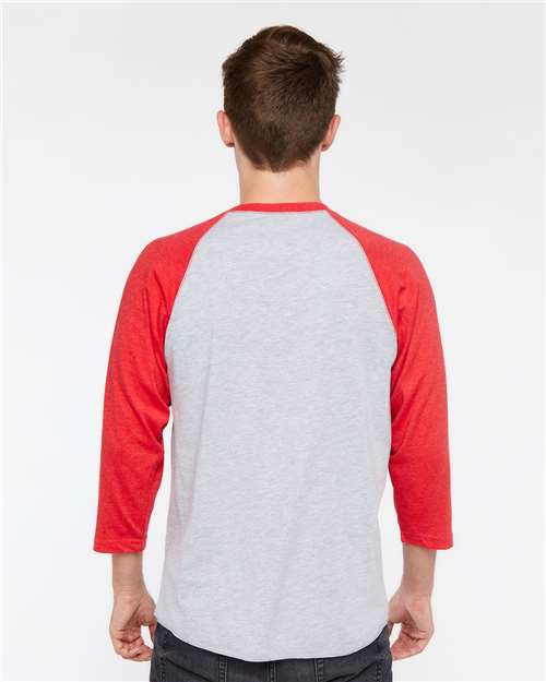 Unisex Baseball Fine Jersey Three-Quarter Sleeve Tee - 6930 65