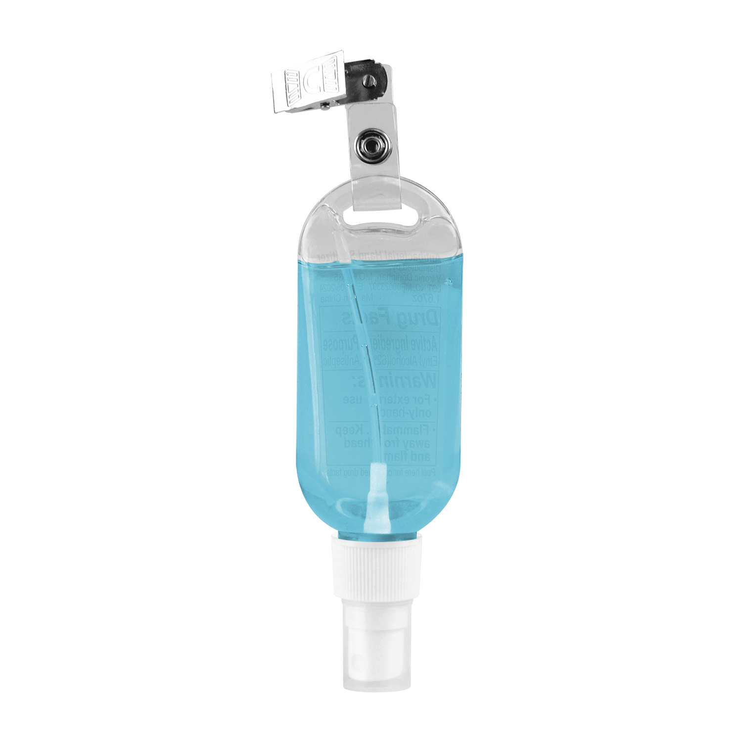 Spray Hand Sanitizer with Metal Clip
