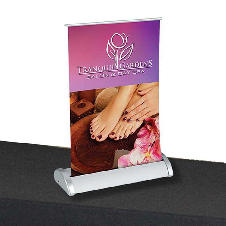 11 in. x 17 in. Pop-Up/Roll-Up Table Top Retractable Banner & Stand (Full Color) 2