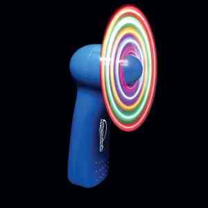 Blue Handheld MultiColor LED Glow Light Up Fan 2