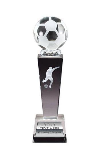 Crystal Tower Soccer male Award 9x2.5" 2