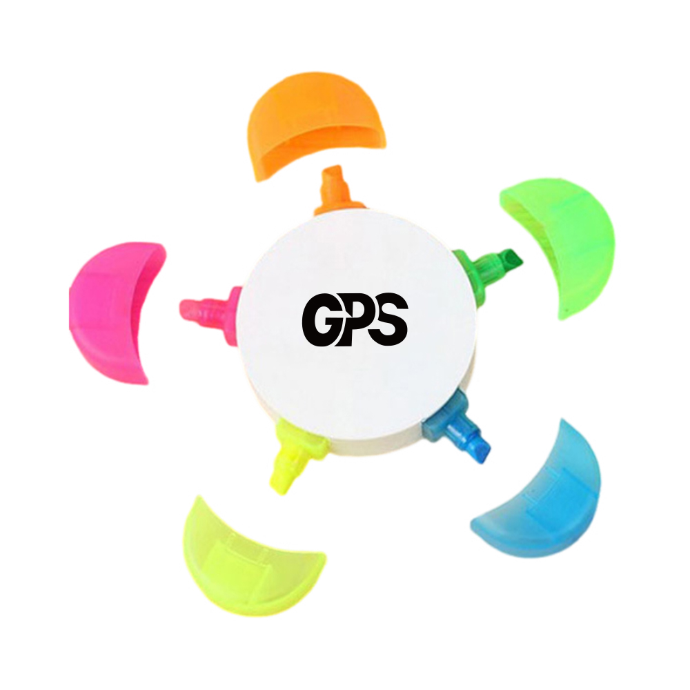 Flower Shape 5 Color Highlighter Marker