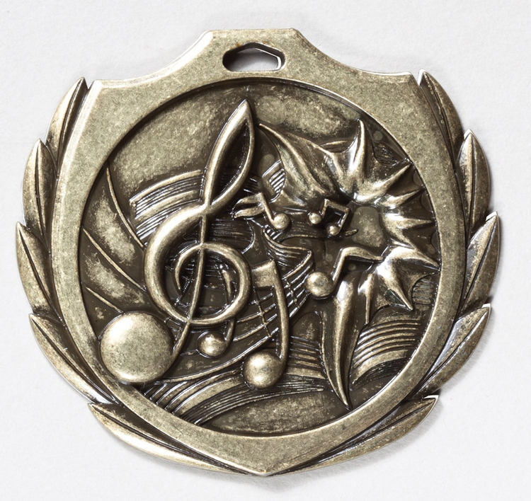 Music Burst Medal 2 1/4" 2