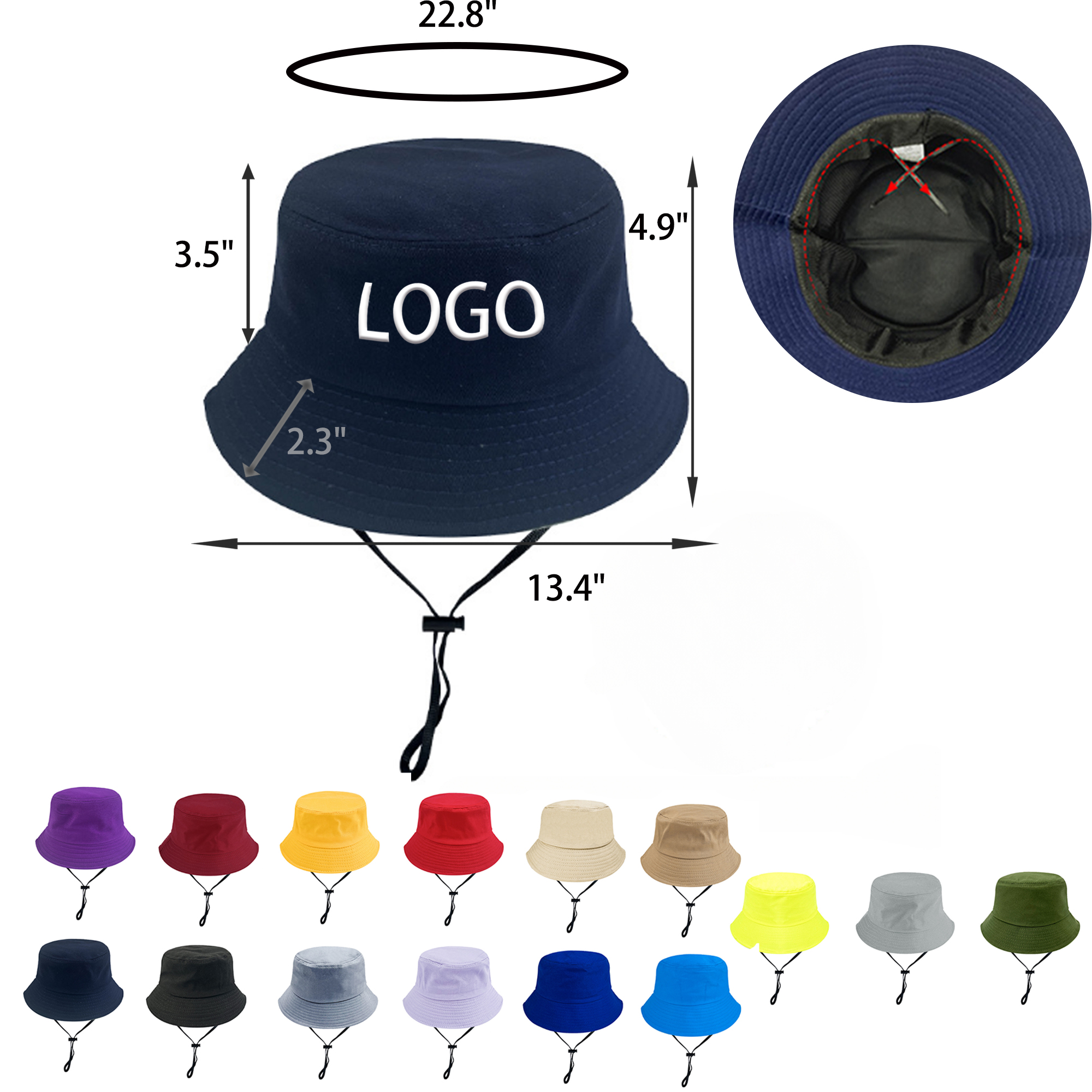 MOQ 50 PCS Outdoor Sunshade Fisherman Hat 4