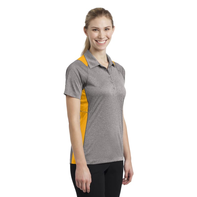 Sport-Tek Women's Heather Colorblock Contender Polo. 26
