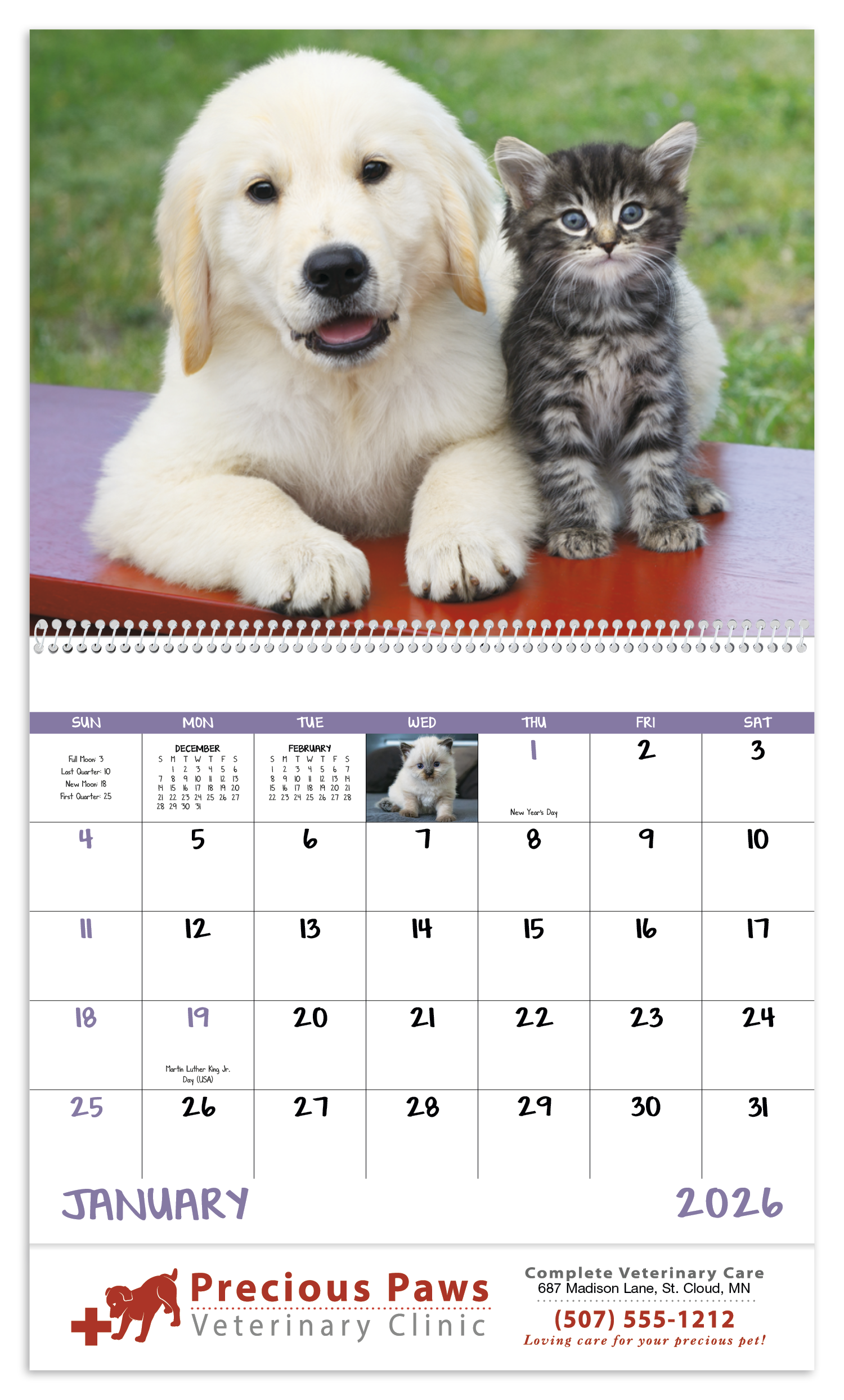 Good Value™ Puppies & Kittens - Spiral Calendar 46