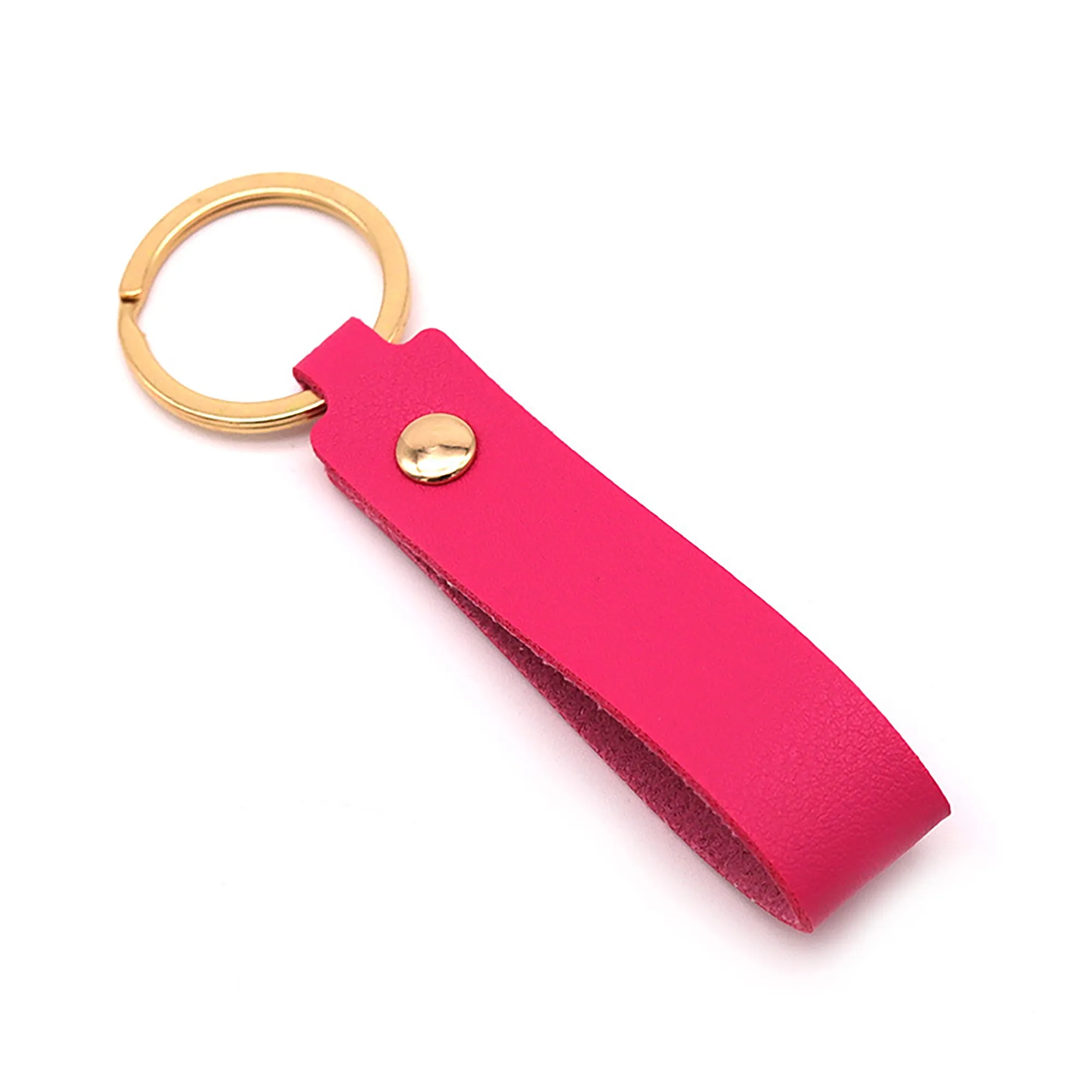 Classic Leather Keychain with Metal Ring and Custom Logo 4