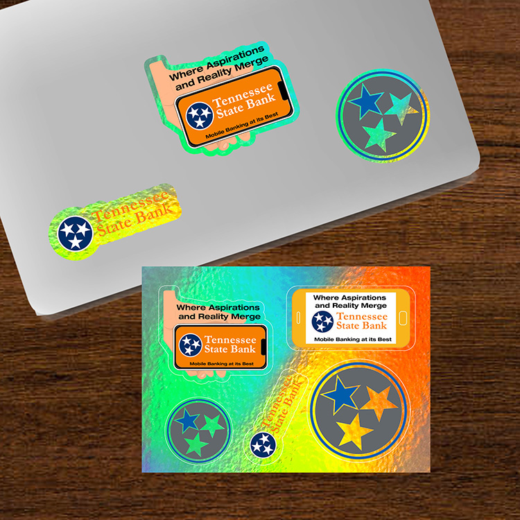 "CUSTOMCUT™" 5" x 7" Full Color Custom Shape Removable Vinyl Sticker Sheets 2