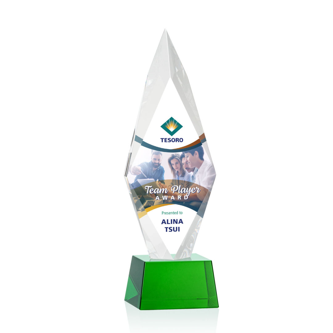 Manilow VividPrint™ Award on Robson Base - Green 2