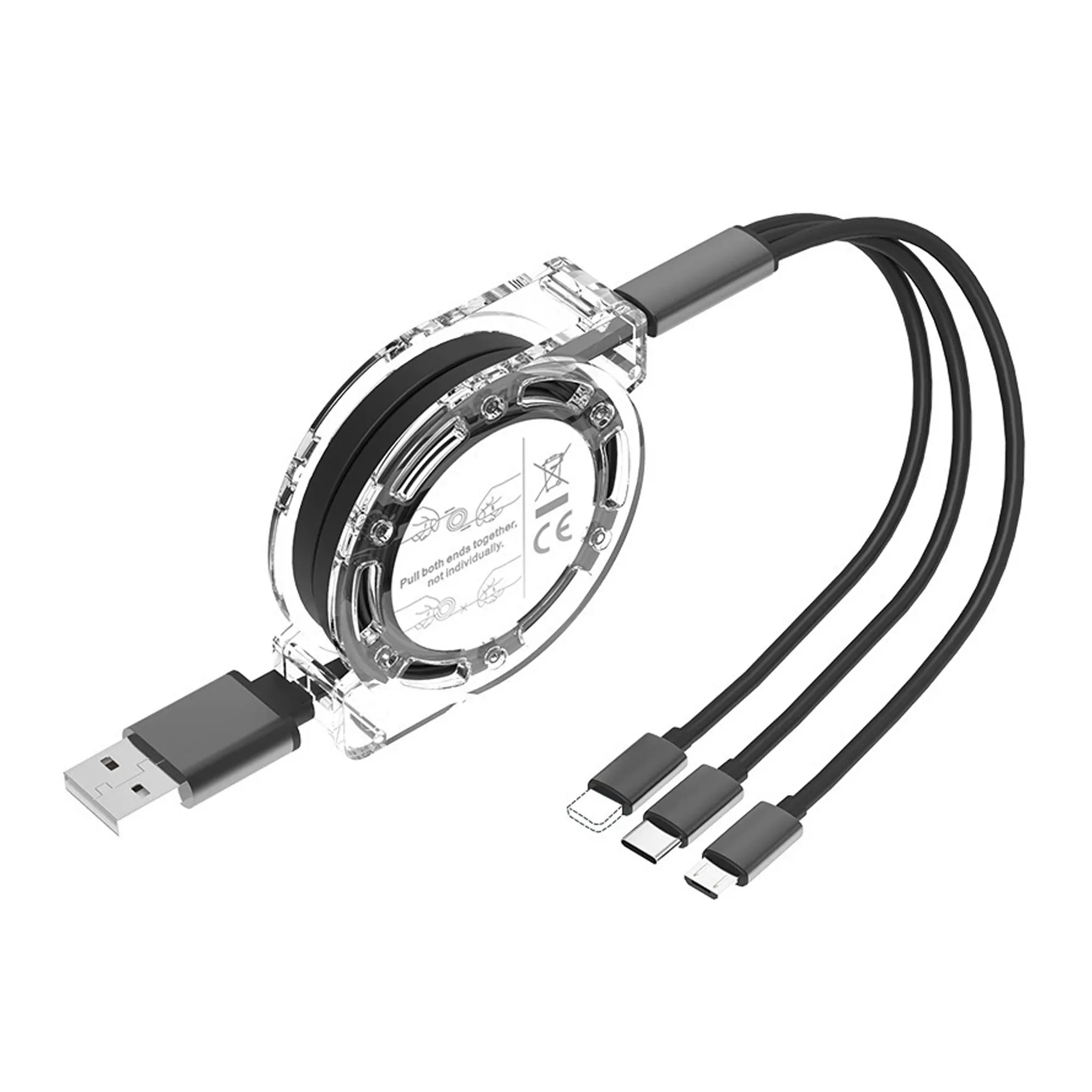 3-in-1 Retractable USB Charging Cable 2