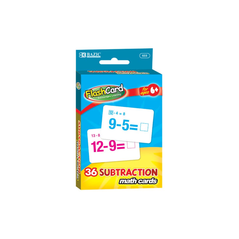 Subtraction Flashcards - 24 Cards 2
