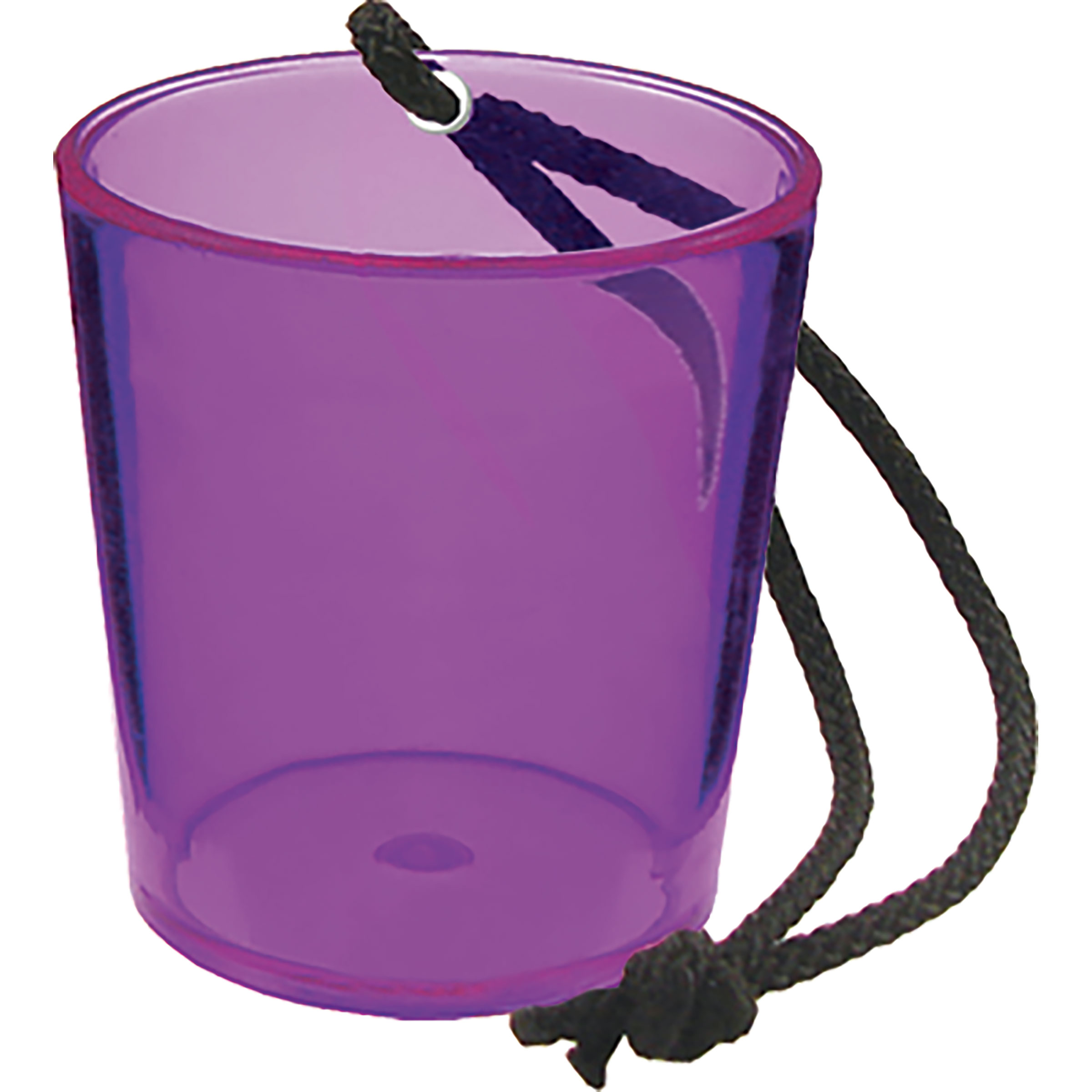 2oz Plastic Bottle Neck Hanging Sidecar Shot Glass with Black Rope