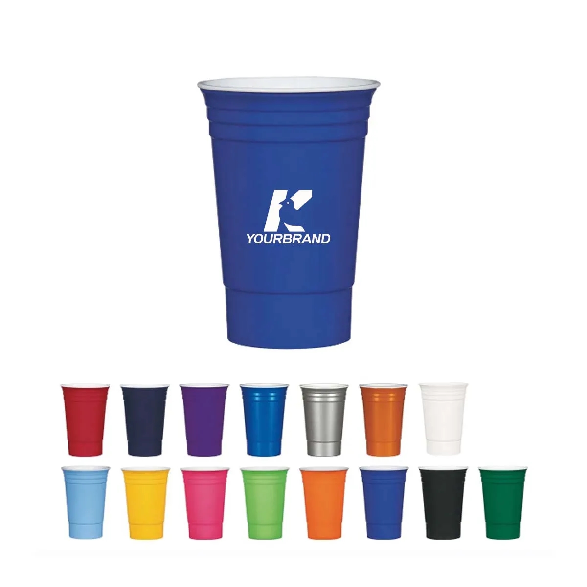 Custom16 Oz Reusable BPA Free Double Wall Plastic Party Cup 2