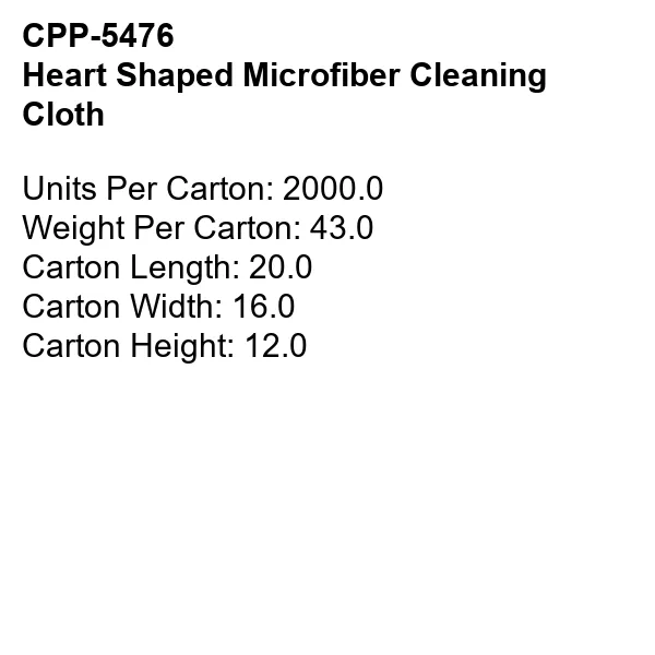 HEART SHAPED MICROFIBER CLEANING CLOTH 7
