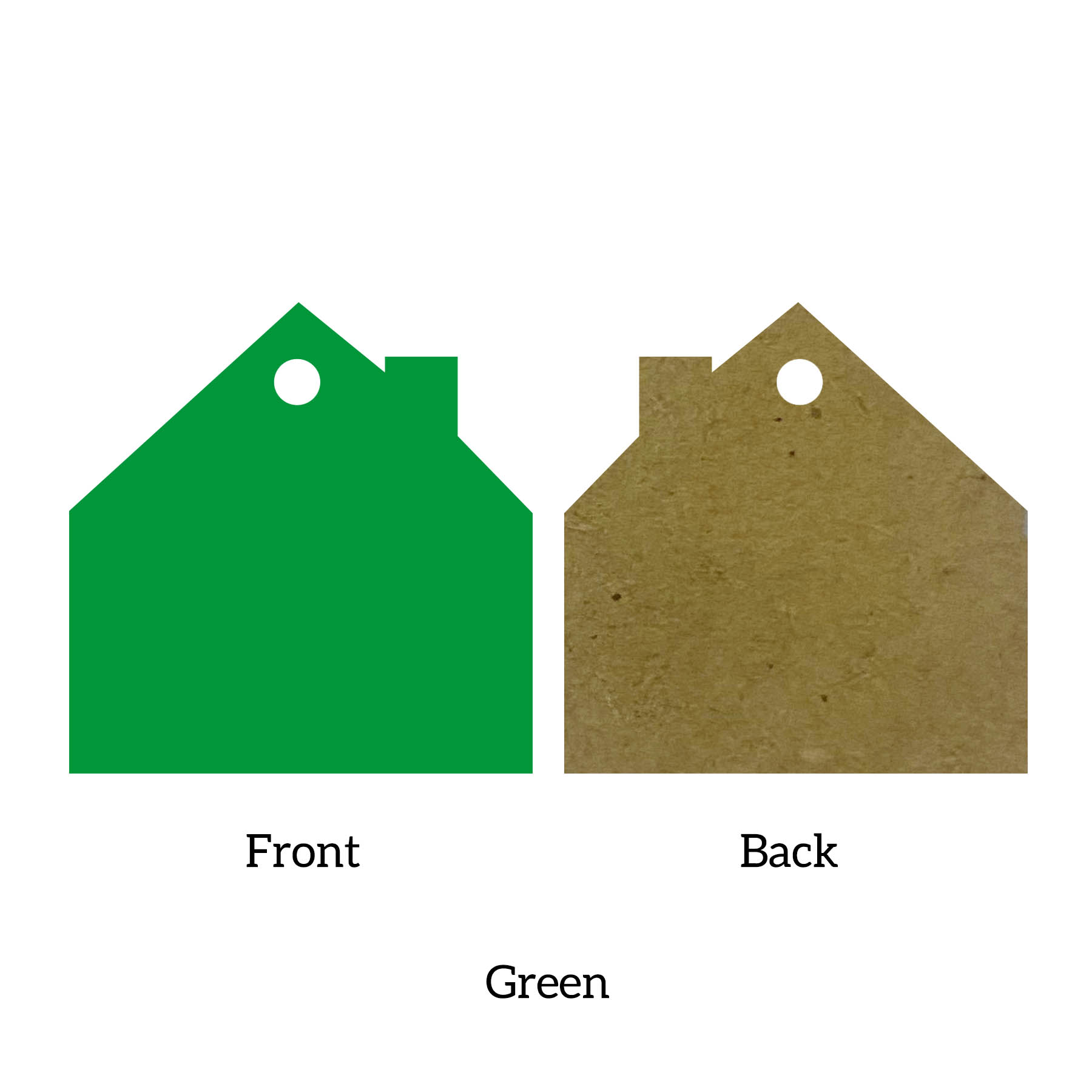 Free Shipping Solid Color Christmas Ornament - House 12