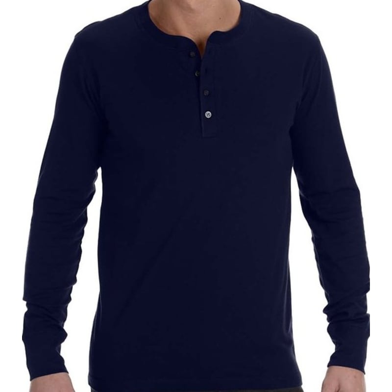 Bella Mens Jersey Long-Sleeve Henley 4
