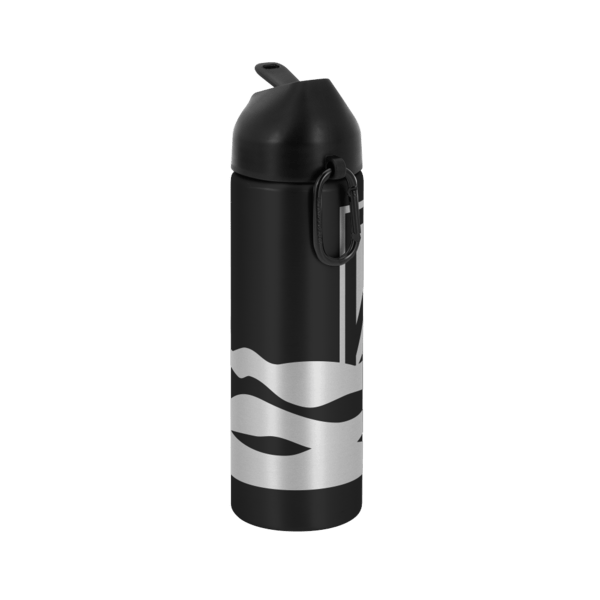 EasyFlow Recycled Aluminum Bottle w Straw Lid, custom water bottle with logo imprint 247