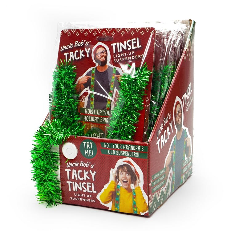 Tacky Tinsel Light Up Suspenders 2