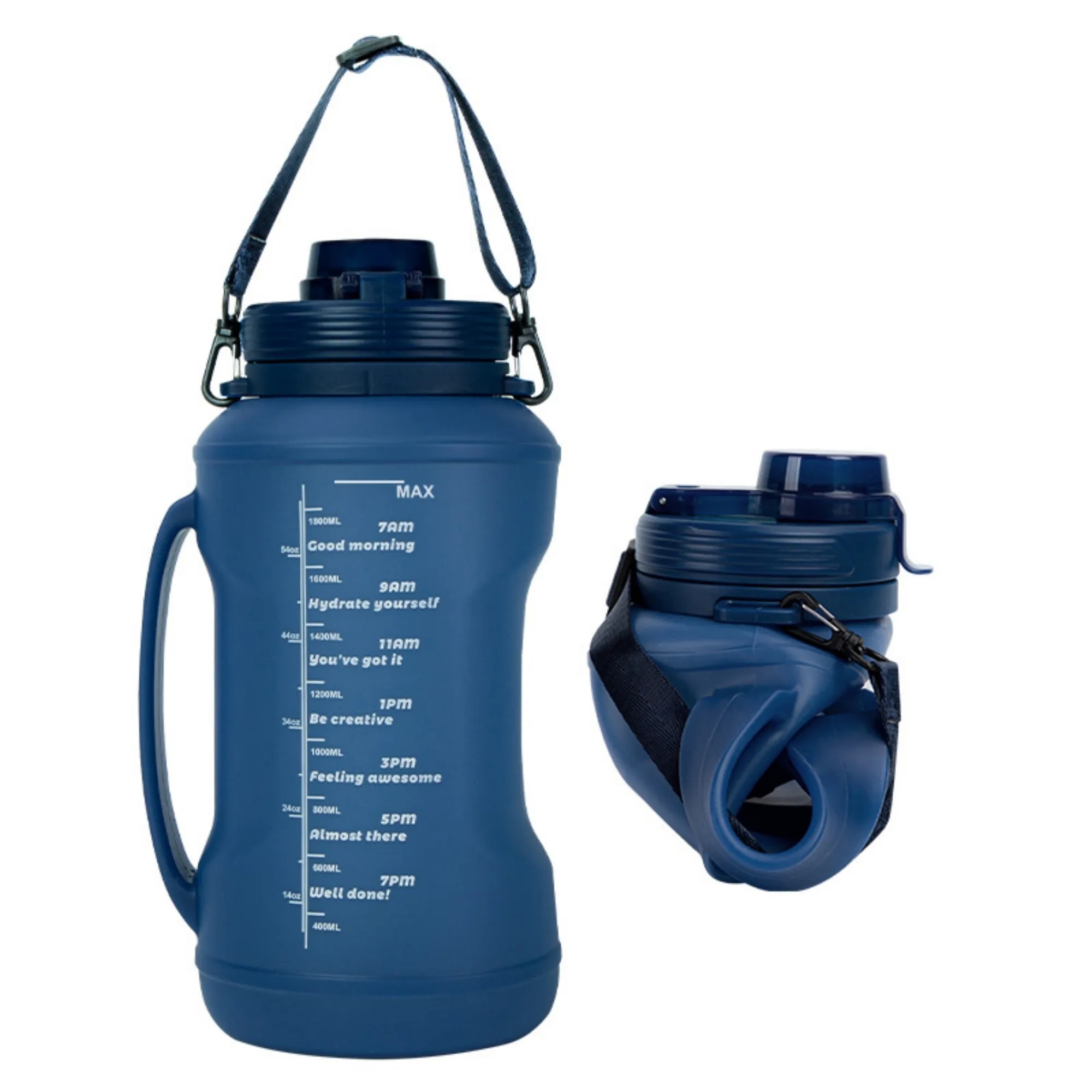 64oz Large-Capacity Outdoor Collapsible Silicone Bottle 2