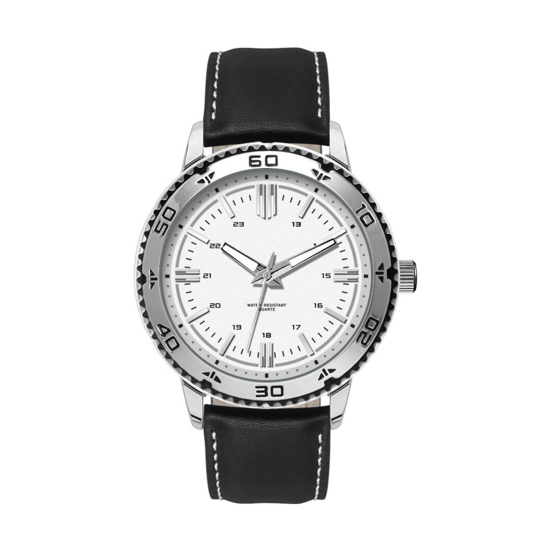 46MM, SILVER METAL CASE, 3-HAND MVT 4