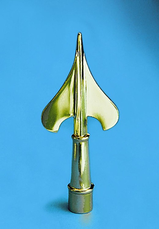 Golden Plated Army Guidon Spear Indoor Flag Pole Ornament 2