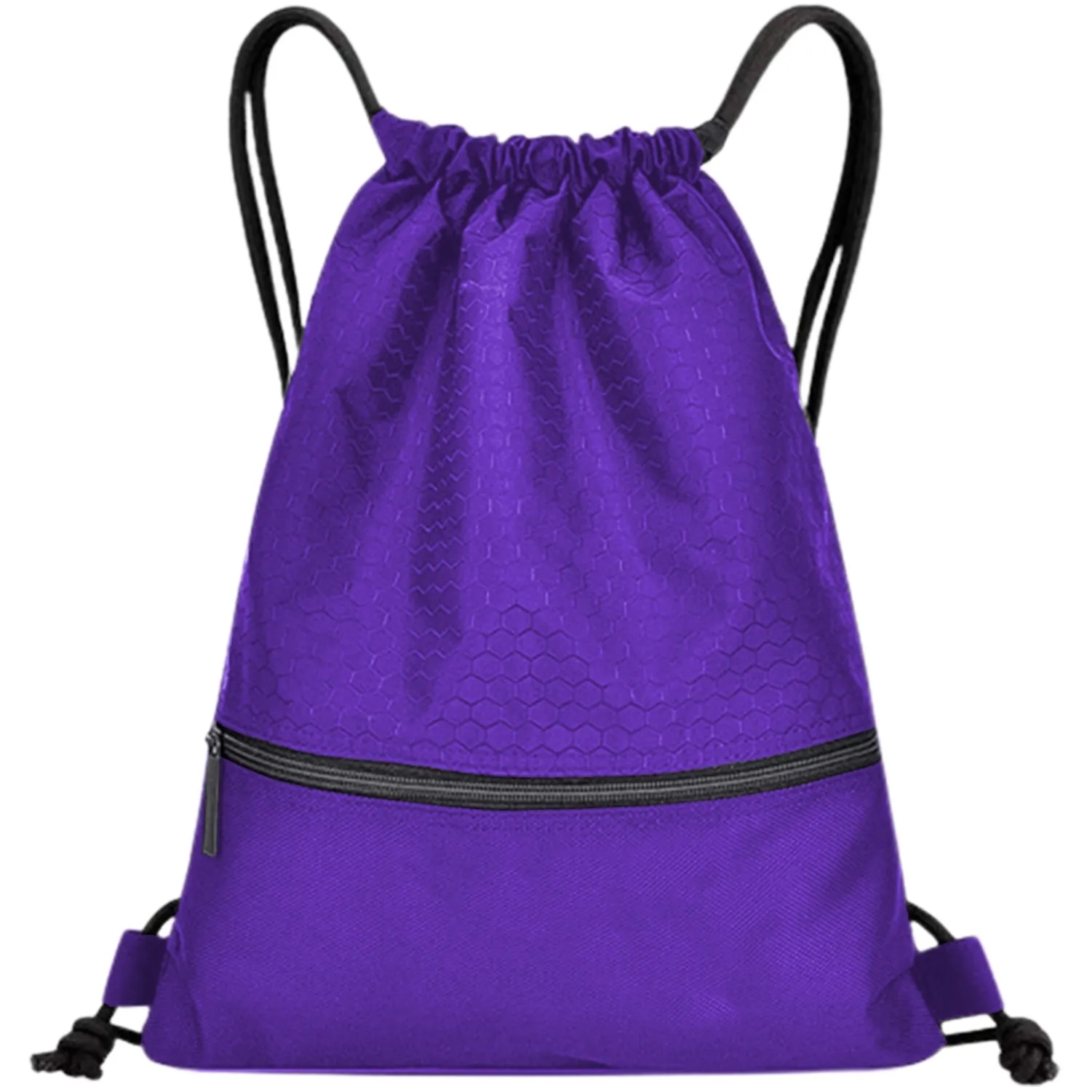 Football Shape Fabric Drawstring with Zipper 7